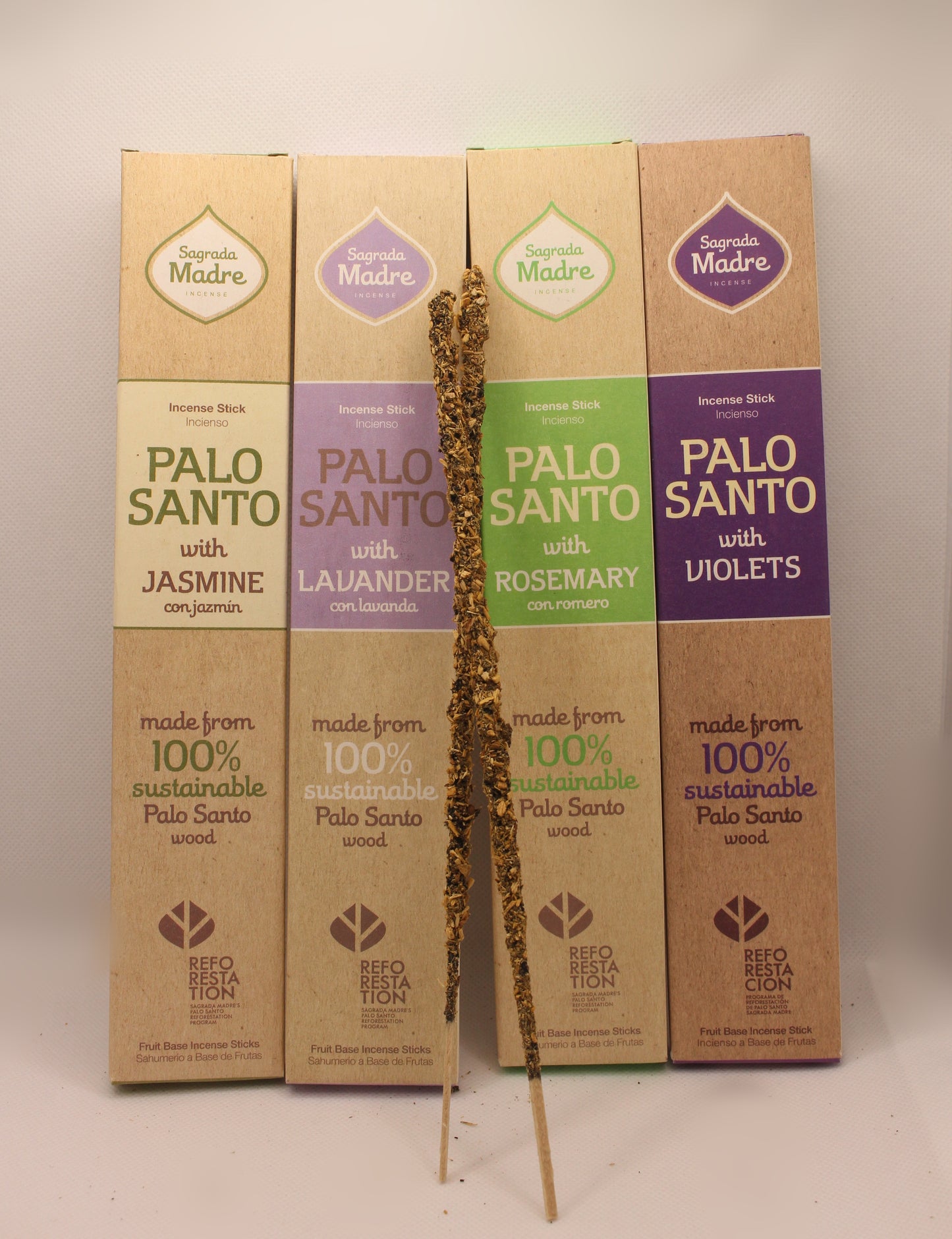 Incienso de Palo Santo con Violetas